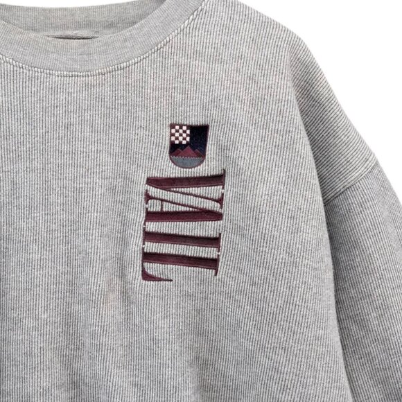 Vtg Cheyenne River Vail Sweatshirt Mens Grey Long Sleeve Embroidered Size XL - Picture 8 of 9